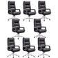 Modern Office Chair No Distressing Ergonomic Leather Desk Chair Black 8 Piece Set Clearhalo 'furn' 'furn_office_chair' 'Furniture' 'Office Chairs' 'Office Furniture' 'office_chair' 7036228