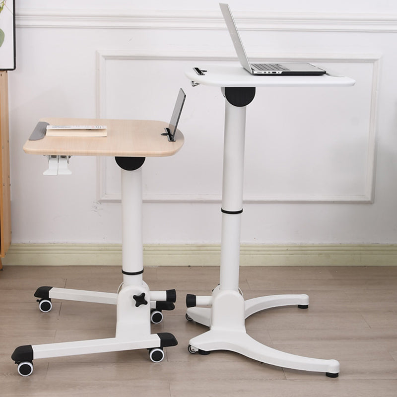 Escritorio de escritura de madera de la mesa de laptop de forma rectangular en forma de naturaleza en natural/blanco/marrón