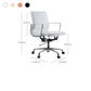 Modern Fixed Arms Chair Leather Adjustable Seat Height Desk Chair with Wheels Clearhalo 'furn' 'furn_office_chair' 'Furniture' 'Office Chairs' 'Office Furniture' 'office_chair' 7037177