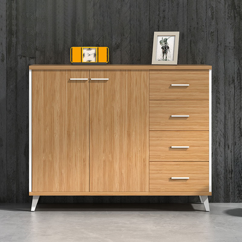 Armadio in legno di archiviazione laterale in stile scandinavo per home office
