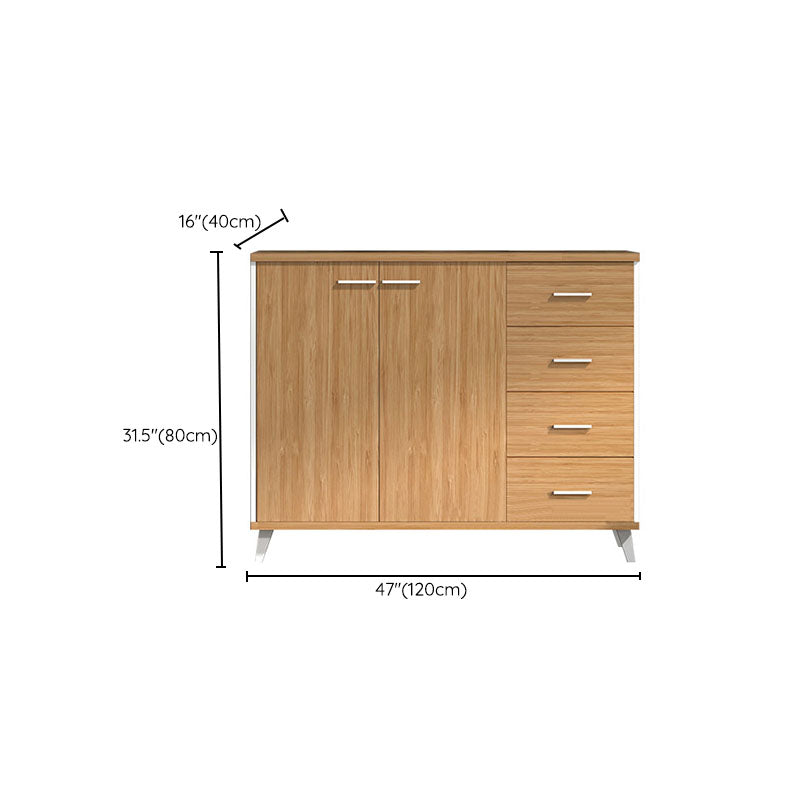 Armadio in legno di archiviazione laterale in stile scandinavo per home office