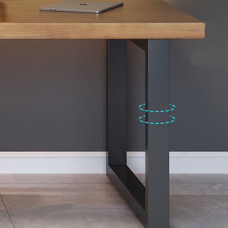 Bureau d'ordinateur en bois de style moderne bureau de tâche de forme rectangulaire avec 2 lames pour la maison