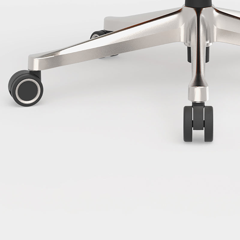 Chaise de bureau à bras fixes moderne chaise de hauteur de siège réglable en cuir avec roues