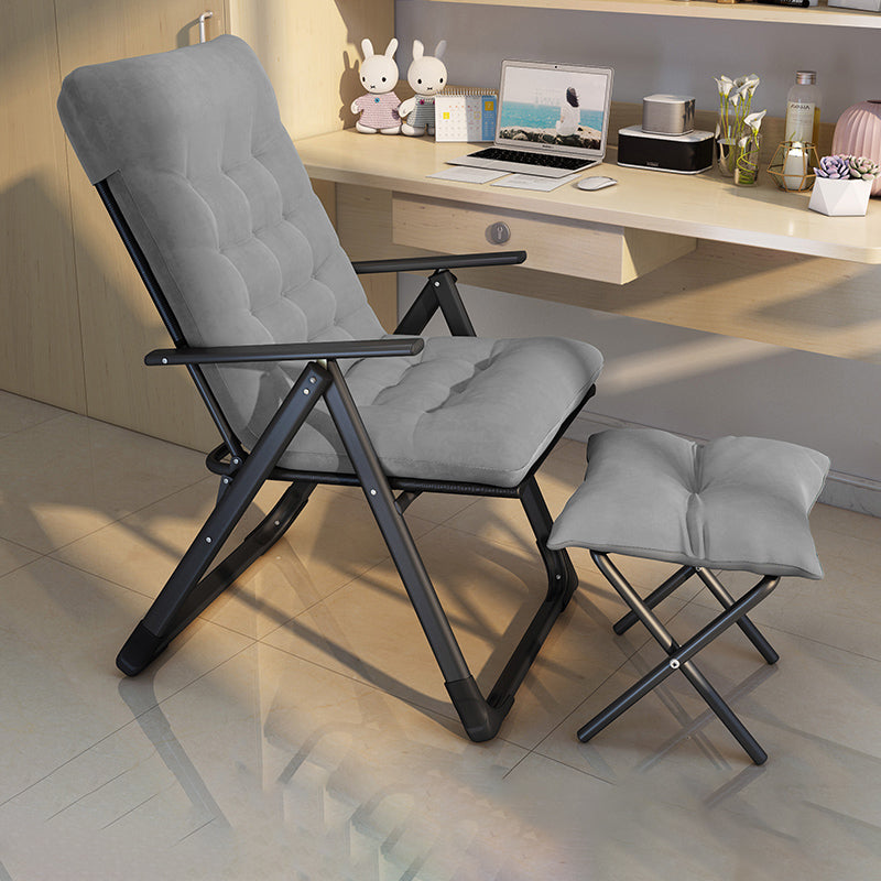 Polyester Blend Standard Recliner met getufte achterste maniaal-push back-recliner