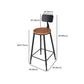 Industrial Rectangle Pub Table Set 1/4/6/7 Pieces Solid Wood Bar Set for Indoor