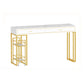 Ensemble de Table de pub de Style Glam, ensemble de comptoir en pierre rectangulaire de 1/3 pièces pour salle à manger