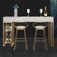 Ensemble de Table de pub de Style Glam, ensemble de comptoir en pierre rectangulaire de 1/3 pièces pour salle à manger