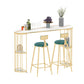 Glam Style Pub Table Set 1/3 Pieces Stone Counter Height Set for Dining Room 3 Pieces: White Gold Table, 2 Green Stools Clearhalo 'Bar Furniture' 'furn' 'furn_home_bar_bar_sets' 'Furniture' 'Home Bars & Bar Sets' 'home_bar_bar_sets' 'Kitchen & Dining Furniture' 7038780