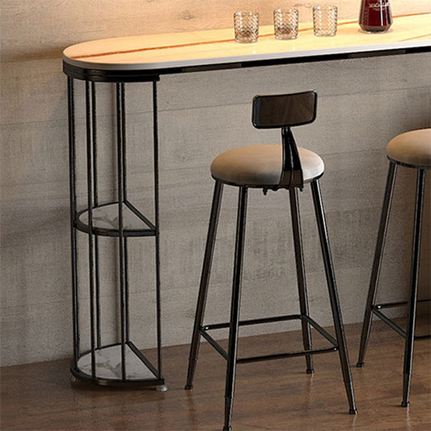 Glam Style Pub Table Set 1/3 Pieces Stone Counter Height Set for Dining Room Clearhalo 'Bar Furniture' 'furn' 'furn_home_bar_bar_sets' 'Furniture' 'Home Bars & Bar Sets' 'home_bar_bar_sets' 'Kitchen & Dining Furniture' 7038784