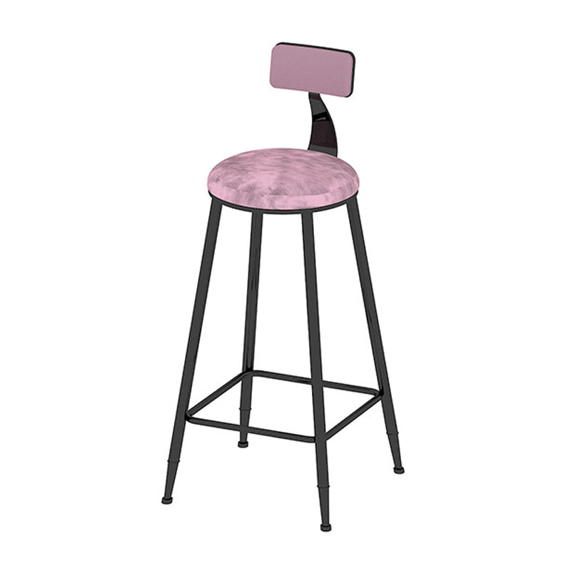 Glam Style Pub Table Set 1/3 Pieces Stone Counter Height Set for Dining Room Black Pink 29.5"H Stool (Single) Clearhalo 'Bar Furniture' 'furn' 'furn_home_bar_bar_sets' 'Furniture' 'Home Bars & Bar Sets' 'home_bar_bar_sets' 'Kitchen & Dining Furniture' 7038789