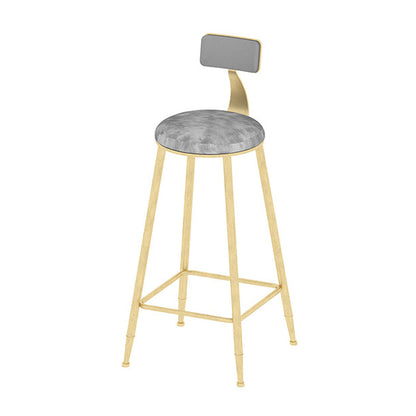 Glam Style Pub Table Set 1/3 Pieces Stone Counter Height Set for Dining Room Grey 30"H Stool (Single) Clearhalo 'Bar Furniture' 'furn' 'furn_home_bar_bar_sets' 'Furniture' 'Home Bars & Bar Sets' 'home_bar_bar_sets' 'Kitchen & Dining Furniture' 7038792
