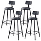 Industrial Bar Table Set 1/4/6/11 Pieces Solid Wood Pub Table Set for Indoor Black 30"H Stools (Set of 4) Clearhalo 'Bar Furniture' 'furn' 'furn_home_bar_bar_sets' 'Furniture' 'Home Bars & Bar Sets' 'home_bar_bar_sets' 'Kitchen & Dining Furniture' 7038802