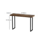 Juego de barra rectangular contemporáneo, mesa de mostrador de madera maciza de 1/3 piezas con taburetes de metal