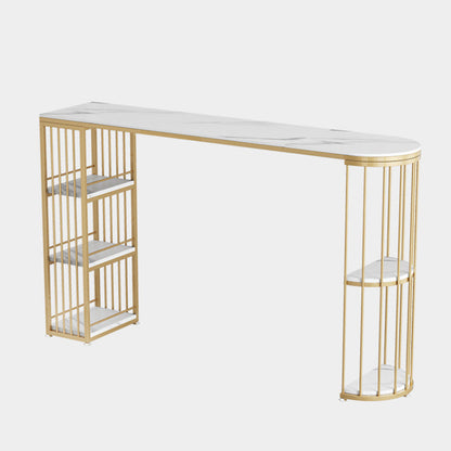 Modern Bar Table Set 1/3/4 Pieces Stone Counter Table with Upholstered Stools Clearhalo 'Bar Furniture' 'furn' 'furn_home_bar_bar_sets' 'Furniture' 'Home Bars & Bar Sets' 'home_bar_bar_sets' 'Kitchen & Dining Furniture' 7038842