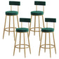 Modern Bar Table Set 1/3/4 Pieces Stone Counter Table with Upholstered Stools Light Green 29.5"H Stool (Set of 4) Clearhalo 'Bar Furniture' 'furn' 'furn_home_bar_bar_sets' 'Furniture' 'Home Bars & Bar Sets' 'home_bar_bar_sets' 'Kitchen & Dining Furniture' 7038844