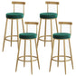 Modern Bar Table Set 1/3/4 Pieces Stone Counter Table with Upholstered Stools Green 29.5"H Stool (Set of 4) Clearhalo 'Bar Furniture' 'furn' 'furn_home_bar_bar_sets' 'Furniture' 'Home Bars & Bar Sets' 'home_bar_bar_sets' 'Kitchen & Dining Furniture' 7038845