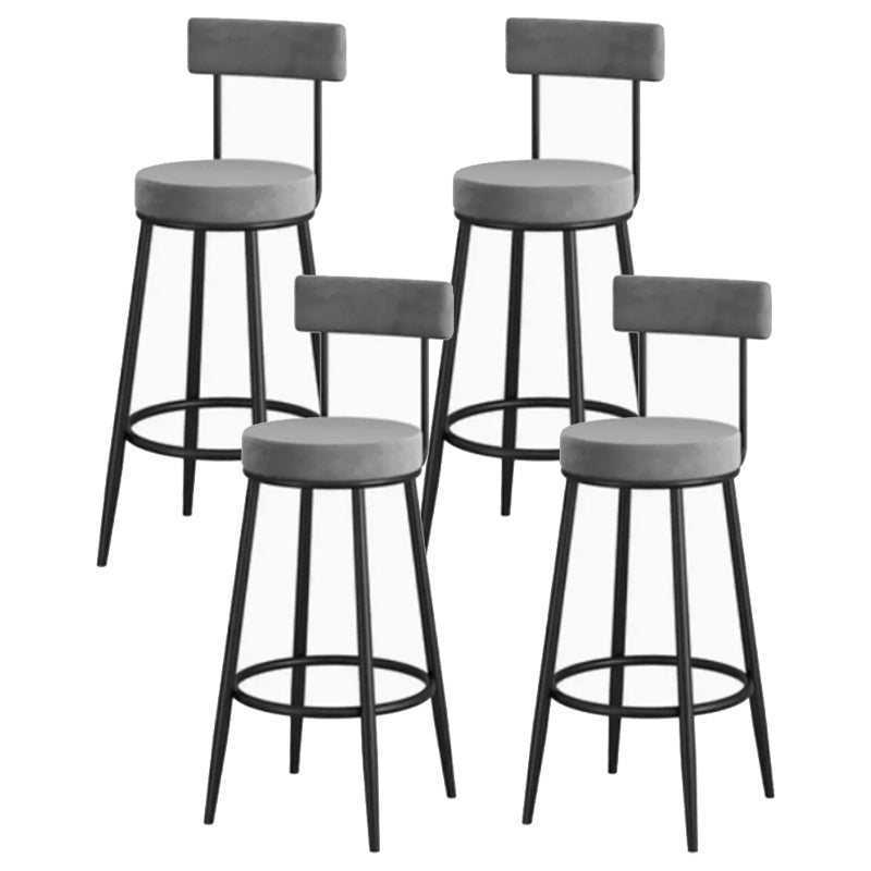 Modern Bar Table Set 1/3/4 Pieces Stone Counter Table with Upholstered Stools Grey 28"H Stool (Single) Clearhalo 'Bar Furniture' 'furn' 'furn_home_bar_bar_sets' 'Furniture' 'Home Bars & Bar Sets' 'home_bar_bar_sets' 'Kitchen & Dining Furniture' 7038847