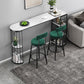 Modern Bar Table Set 1/3/4 Pieces Stone Counter Table with Upholstered Stools Clearhalo 'Bar Furniture' 'furn' 'furn_home_bar_bar_sets' 'Furniture' 'Home Bars & Bar Sets' 'home_bar_bar_sets' 'Kitchen & Dining Furniture' 7038854