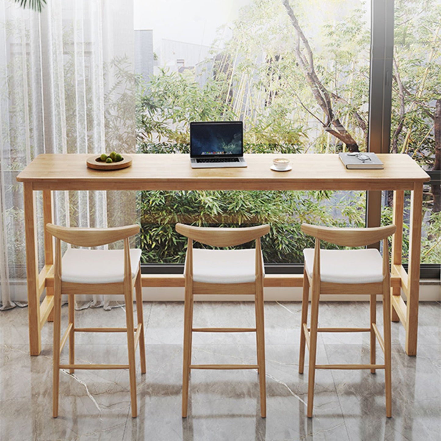 Set da pranzo da pub da 1/4/7 pezzi Set da tavolo da pub moderno in legno massello