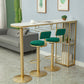 Juego de mesa de pub moderno, mesa de bar de piedra de 1/2/3 piezas con taburetes ajustables
