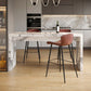 Modern Style Bar Table Set 1/3/4/5 Pieces Rectangle Stone Pub Table Set 4 Pieces: Gold Table, 3 Stools Clearhalo 'Bar Furniture' 'furn' 'furn_home_bar_bar_sets' 'Furniture' 'Home Bars & Bar Sets' 'home_bar_bar_sets' 'Kitchen & Dining Furniture' 7038927