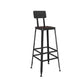 Industrial Bar Table Set 1/5/9 Pieces Solid Wood Pub Table Set for Indoor Walnut 30"H Stool (Single) Clearhalo 'Bar Furniture' 'furn' 'furn_home_bar_bar_sets' 'Furniture' 'Home Bars & Bar Sets' 'home_bar_bar_sets' 'Kitchen & Dining Furniture' 7038945
