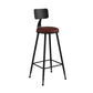Industrial Bar Table Set 1/5/9 Pieces Solid Wood Pub Table Set for Indoor Black-Brown 30"H Stool (Single) Clearhalo 'Bar Furniture' 'furn' 'furn_home_bar_bar_sets' 'Furniture' 'Home Bars & Bar Sets' 'home_bar_bar_sets' 'Kitchen & Dining Furniture' 7038947