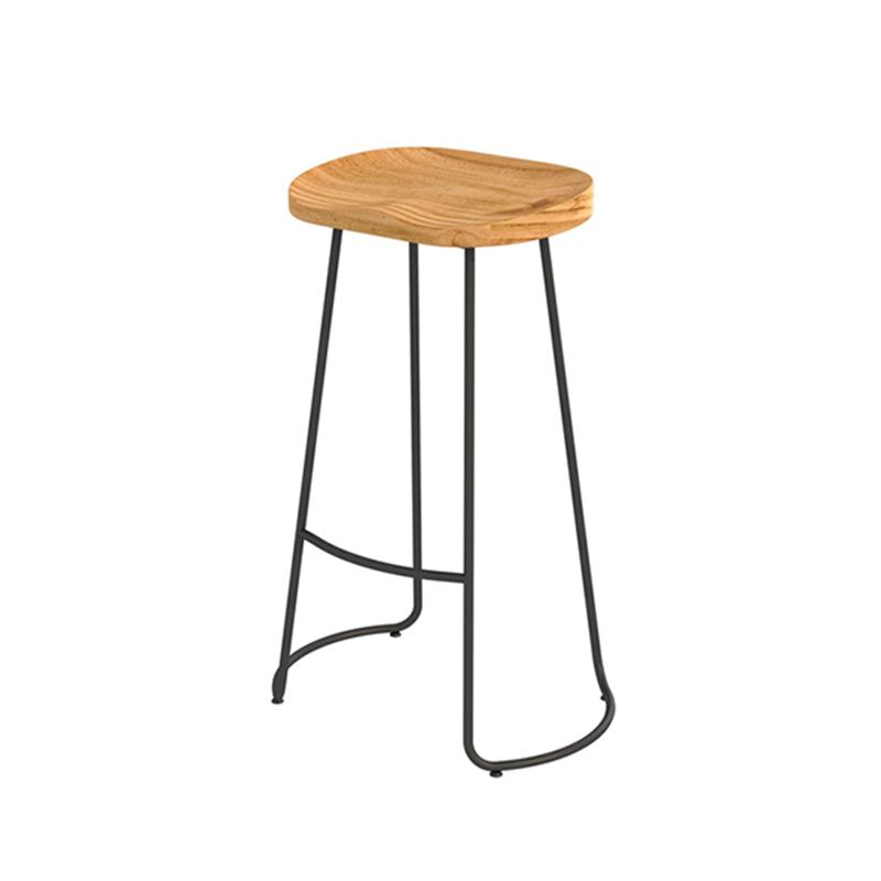 Rectangle Bar Pub Table Set 1/4 Pcs Solid Wood and Iron Bar Table and Stools Chair(s) None 1 Piece Clearhalo 'Bar Furniture' 'furn' 'furn_home_bar_bar_sets' 'Furniture' 'Home Bars & Bar Sets' 'home_bar_bar_sets' 'Kitchen & Dining Furniture' 7039063