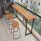 Rectangle Bar Pub Table Set 1/4 Pcs Solid Wood and Iron Bar Table and Stools Clearhalo 'Bar Furniture' 'furn' 'furn_home_bar_bar_sets' 'Furniture' 'Home Bars & Bar Sets' 'home_bar_bar_sets' 'Kitchen & Dining Furniture' 7039065