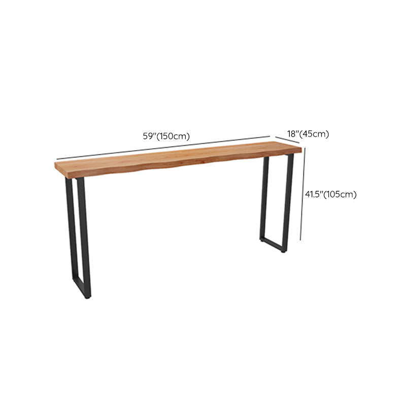 Rectangle Bar Pub Table Set 1/4 Pcs Solid Wood and Iron Bar Table and Stools Clearhalo 'Bar Furniture' 'furn' 'furn_home_bar_bar_sets' 'Furniture' 'Home Bars & Bar Sets' 'home_bar_bar_sets' 'Kitchen & Dining Furniture' 7039072