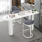 Modern Free Form Bar Table Set 1/3 Pcs Stone Top Bar Table and Upholstered Stools Table & Chair(s) 39.4"L x 19.7"W x 41.3"H White Clearhalo 'Bar Furniture' 'furn' 'furn_home_bar_bar_sets' 'Furniture' 'Home Bars & Bar Sets' 'home_bar_bar_sets' 'Kitchen & Dining Furniture' 7039076