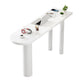 Modern Free Form Bar Table Set 1/3 Pcs Stone Top Bar Table and Upholstered Stools Table White Clearhalo 'Bar Furniture' 'furn' 'furn_home_bar_bar_sets' 'Furniture' 'Home Bars & Bar Sets' 'home_bar_bar_sets' 'Kitchen & Dining Furniture' 7039077