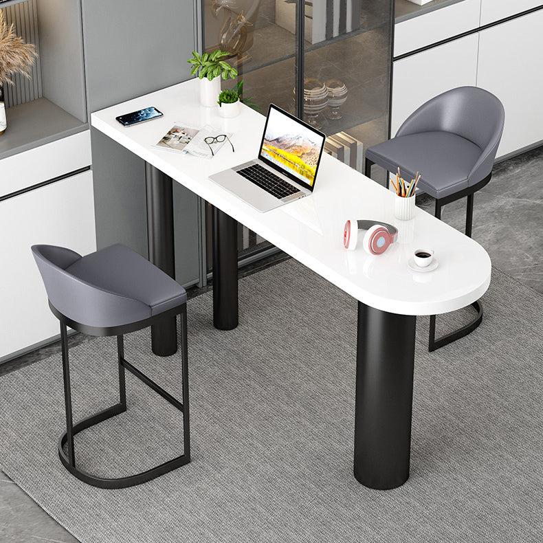 Modern Free Form Bar Table Set 1/3 Pcs Stone Top Bar Table and Upholstered Stools Clearhalo 'Bar Furniture' 'furn' 'furn_home_bar_bar_sets' 'Furniture' 'Home Bars & Bar Sets' 'home_bar_bar_sets' 'Kitchen & Dining Furniture' 7039081