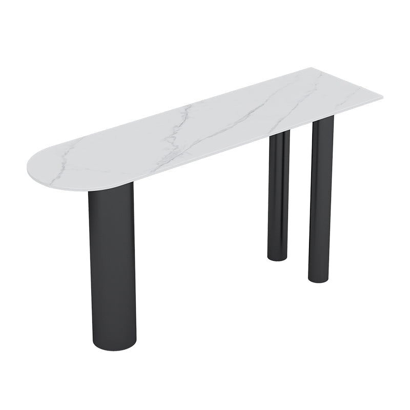 Modern Free Form Bar Table Set 1/3 Pcs Stone Top Bar Table and Upholstered Stools Table Black Clearhalo 'Bar Furniture' 'furn' 'furn_home_bar_bar_sets' 'Furniture' 'Home Bars & Bar Sets' 'home_bar_bar_sets' 'Kitchen & Dining Furniture' 7039083