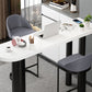 Modern Free Form Bar Table Set 1/3 Pcs Stone Top Bar Table and Upholstered Stools Clearhalo 'Bar Furniture' 'furn' 'furn_home_bar_bar_sets' 'Furniture' 'Home Bars & Bar Sets' 'home_bar_bar_sets' 'Kitchen & Dining Furniture' 7039085