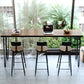 Rectangle Bar Pub Table Set 1/4 Pcs Solid Wood Top Bar Table and Iron Stools Clearhalo 'Bar Furniture' 'furn' 'furn_home_bar_bar_sets' 'Furniture' 'Home Bars & Bar Sets' 'home_bar_bar_sets' 'Kitchen & Dining Furniture' 7039097