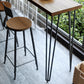 Rectangle Bar Pub Table Set 1/4 Pcs Solid Wood Top Bar Table and Iron Stools Clearhalo 'Bar Furniture' 'furn' 'furn_home_bar_bar_sets' 'Furniture' 'Home Bars & Bar Sets' 'home_bar_bar_sets' 'Kitchen & Dining Furniture' 7039102
