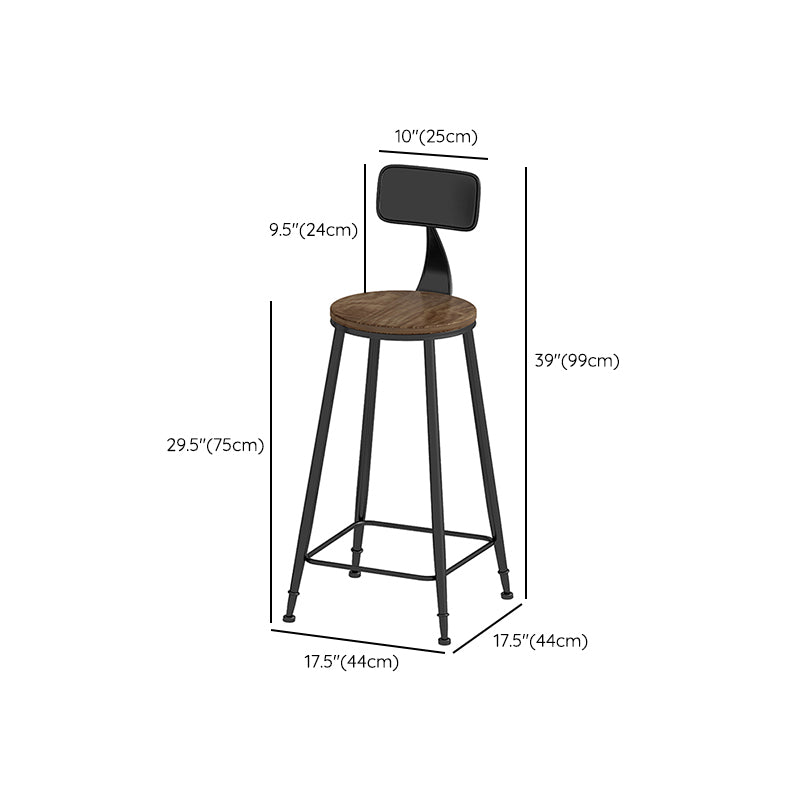 Rectangle Bar Pub Table Set 1/4 Pcs Solid Wood Top Bar Table and Iron Stools Clearhalo 'Bar Furniture' 'furn' 'furn_home_bar_bar_sets' 'Furniture' 'Home Bars & Bar Sets' 'home_bar_bar_sets' 'Kitchen & Dining Furniture' 7039111