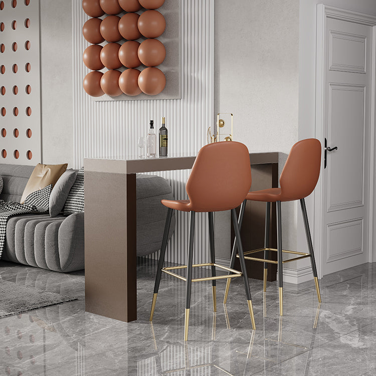Glam Stone Bar Table Set 1/2/3 Pieces Rectangle Bar table with Upholstered Stools Clearhalo 'Bar Furniture' 'furn' 'furn_home_bar_bar_sets' 'Furniture' 'Home Bars & Bar Sets' 'home_bar_bar_sets' 'Kitchen & Dining Furniture' 7039115