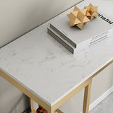 Glam Bar Pub Table Set 1/3 Pcs Stone Top Bar Table with Upholstered Stools