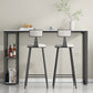 Glam Bar Pub Table Set 1/3 Pcs Stone Top Bar Table with Upholstered Stools Clearhalo 'Bar Furniture' 'furn' 'furn_home_bar_bar_sets' 'Furniture' 'Home Bars & Bar Sets' 'home_bar_bar_sets' 'Kitchen & Dining Furniture' 7039139