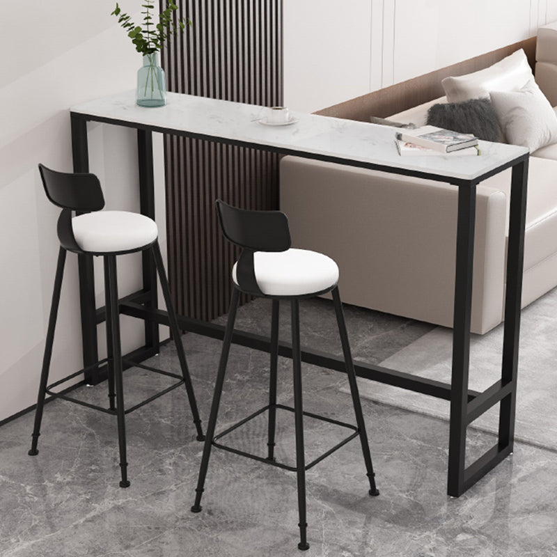 Juego de mesa de Bar rectangular contemporánea, mesa de Bar con estructura de hierro y taburetes, 1/3/5 Uds.