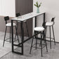Juego de mesa de Bar rectangular contemporánea, mesa de Bar con estructura de hierro y taburetes, 1/3/5 Uds.