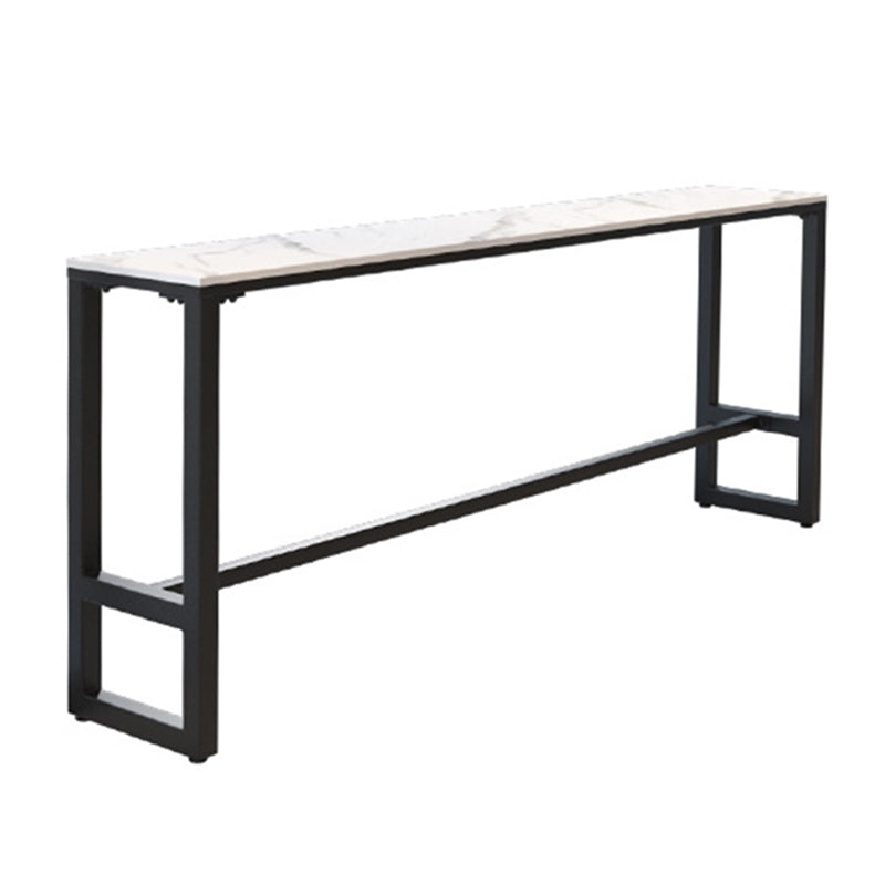 Juego de mesa de Bar rectangular contemporánea, mesa de Bar con estructura de hierro y taburetes, 1/3/5 Uds.