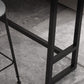 Juego de mesa de Bar rectangular contemporánea, mesa de Bar con estructura de hierro y taburetes, 1/3/5 Uds.