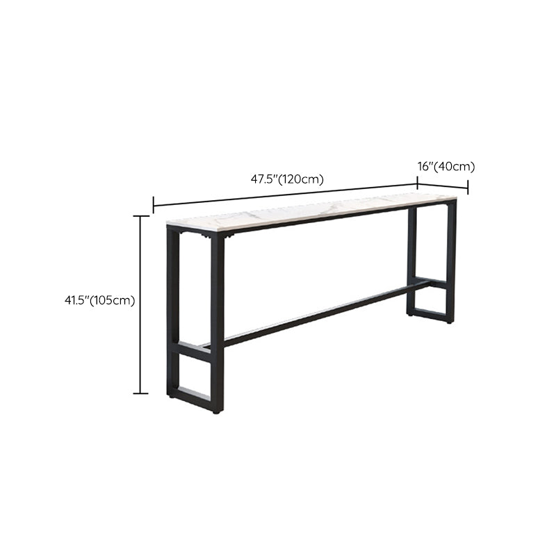 Juego de mesa de Bar rectangular contemporánea, mesa de Bar con estructura de hierro y taburetes, 1/3/5 Uds.