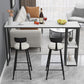 Stone Top Bar Table Set 1/3 Pcs Rectangle Bar Table and Upholstered Stools Clearhalo 'Bar Furniture' 'furn' 'furn_home_bar_bar_sets' 'Furniture' 'Home Bars & Bar Sets' 'home_bar_bar_sets' 'Kitchen & Dining Furniture' 7039168