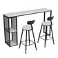 Stone Top Bar Table Set 1/3 Pcs Rectangle Bar Table and Upholstered Stools Clearhalo 'Bar Furniture' 'furn' 'furn_home_bar_bar_sets' 'Furniture' 'Home Bars & Bar Sets' 'home_bar_bar_sets' 'Kitchen & Dining Furniture' 7039169