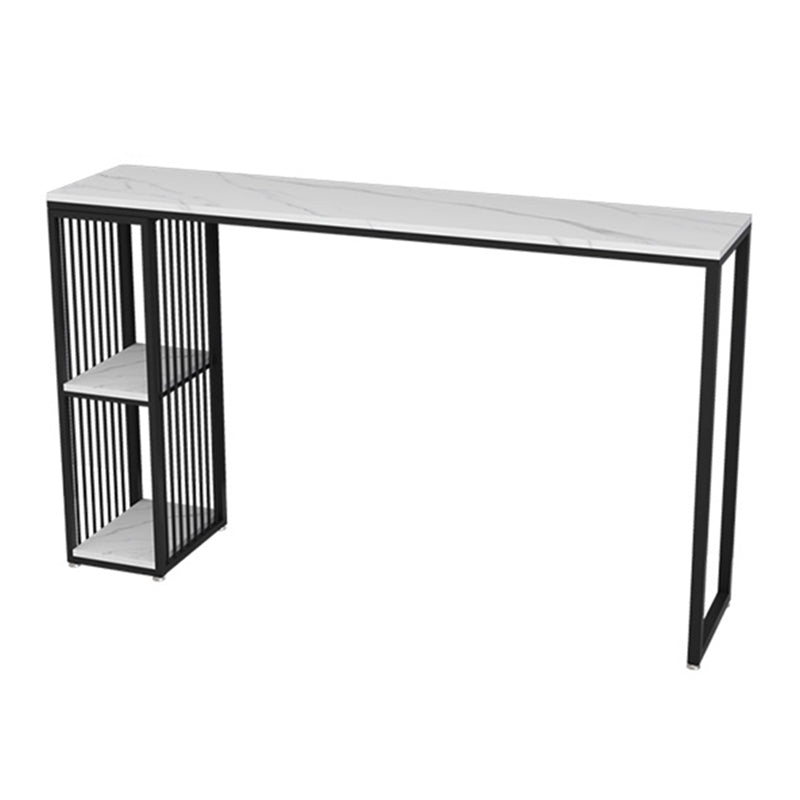 Stone Top Bar Table Set 1/3 Pcs Rectangle Bar Table and Upholstered Stools Clearhalo 'Bar Furniture' 'furn' 'furn_home_bar_bar_sets' 'Furniture' 'Home Bars & Bar Sets' 'home_bar_bar_sets' 'Kitchen & Dining Furniture' 7039170