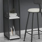 Stone Top Bar Table Set 1/3 Pcs Rectangle Bar Table and Upholstered Stools Clearhalo 'Bar Furniture' 'furn' 'furn_home_bar_bar_sets' 'Furniture' 'Home Bars & Bar Sets' 'home_bar_bar_sets' 'Kitchen & Dining Furniture' 7039172